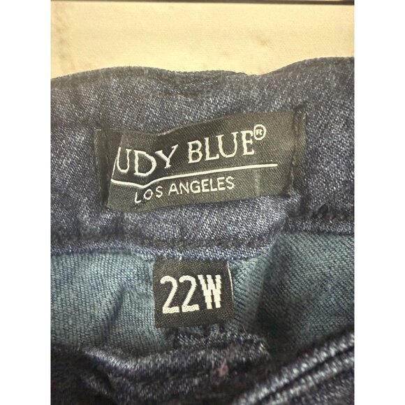 JUDY BLUE Stretchy Jeans Womens Plus Size 22W Relaxed Fit Skinny Dark Wash Denim - Picture 3 of 8